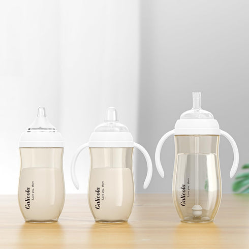0 7 oz Gulicola Newborn Breastfeeding Baby Bottle with Extra Slow Flow Nipples, Months+, Anti Colic, BPA Free PPSU