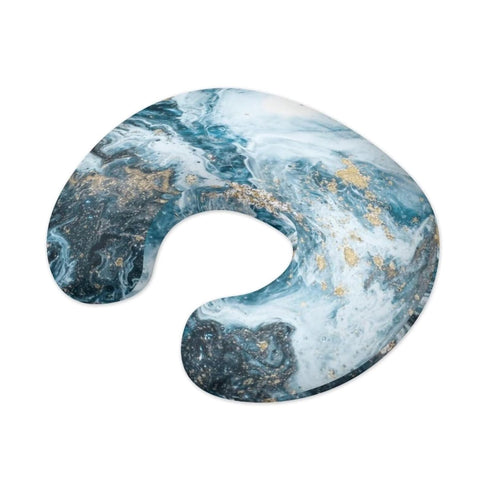 Hechitok Blue Marble Nursing Pillow Cover, Premium Quality Soft Breast Feeding Pillow Covers Great for Breastfeeding