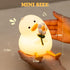 Bubbleimage Dimmable Night Light for Kids, Cute Duck Silicone Nightlight with Timer, Rechargeable Nursery Light, LED