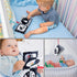 6 teytoy My First Soft Book, PCS Nontoxic Fabric Cloth Activity Crinkle Black and White Books for Infants Boys