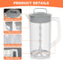 AIIHAC 64oz/ 2000ml pack) Breast milk pitcher, Mixing pitcher with lid, Mixing baby formula,coffee, milk and juice