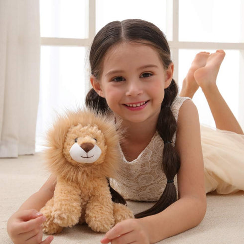 Apricot Lamb Toys Plush Yellow Lion Stuffed Animal, Soft Cuddly, Perfect for Child (8 Inches)