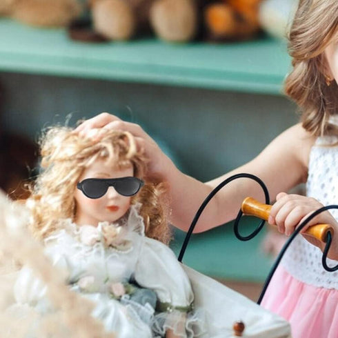 TOYANDONA 60pcs Doll Sunglasses, Miniature Doll Eyeglasses in 4 Colors for Dollhouse Crafts & Costume Accessories