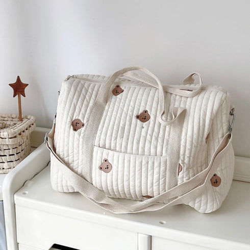 RSENFREMIOR Mommy,Bear Diaper bag Tote,Large Hospital Bag for Baby Stroller Storage Bag