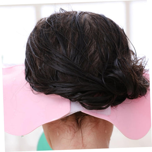 Vaguelly Adjustable Baby Shower Cap Silicone Infant Bathing Hat for Baby Shampoo Hat Cartoon Suitable for Haircuts
