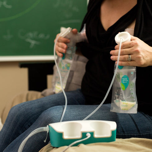 (Pack 2) Evenflo Feeding Advanced Breast Milk Storage Bag Adapters for Breast Pumps