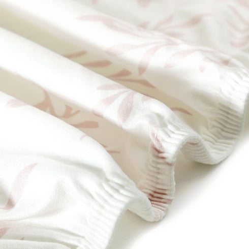 Fitted Pack n Play Sheets Set, 2 Pack, Stretchy Ultra Soft Jersey Knit for Girls, Safe and Snug