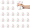 Meooeck 24 Pcs Easter Rabbit Stress Balls for Adult Bunny Party Favor