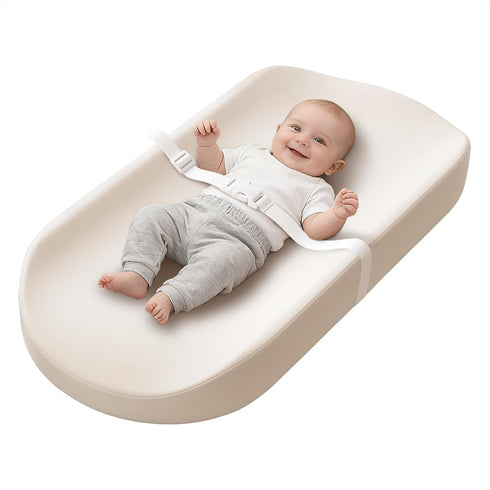 YACODAVO Baby Changing Pad with Vegan Leather Cover, Waterproof & Wipeable Changing