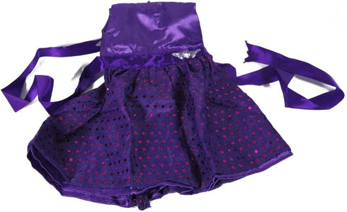 TianBo 18 Inch 18 inch ZK07 Doll Clothes Doll Accessories - Beautiful Purple Dress with Dots Outfit Fits Gril Dolls
