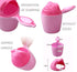 Rinse Shampoo Rinser Baby Rinse Cup, Protecting Infant Eyes, Baby Bath Rinser Wash Hair Cup (Bear-Pink)