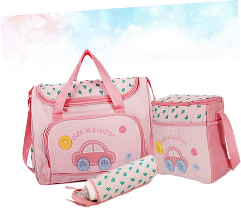 Vaguelly Large Capacity Diaper Bag with Changing Pad and Bottle Holder