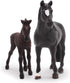 Gemini&Genius Horses Toy for Kids, Farm Horse Animal Playset with Stallion and Horse Cub Family Action Figures