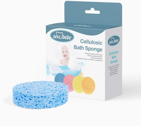 100% (Pack 1, Cellulosic Baby Bath Sponge - Natural, Skin Friendly and Soft Bath Sponge for Infants and Toddlers.