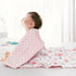 david's kids Muslin Baby Blanket for Girls, Soft Lightweight Blanket with Muslin Cotton Front, Dotted Fleece Backing, Breathable Receiving Blanket for Newborns, 40x50 Inches, Floral by david's kids