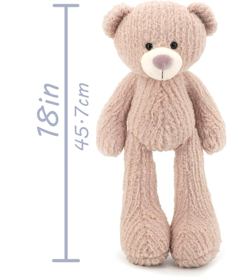 18" Pink Bear Stuffed Animal for Boys and Girls, Soft Adorable Plush Toys for Newborn Babies, Great Birthday Gifts