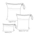 ALVABABY 3pcs Baby Cloth Diaper Wet/Dry Bags, Waterproof Reusable with Two Pockets for Travel, Beach, Pool