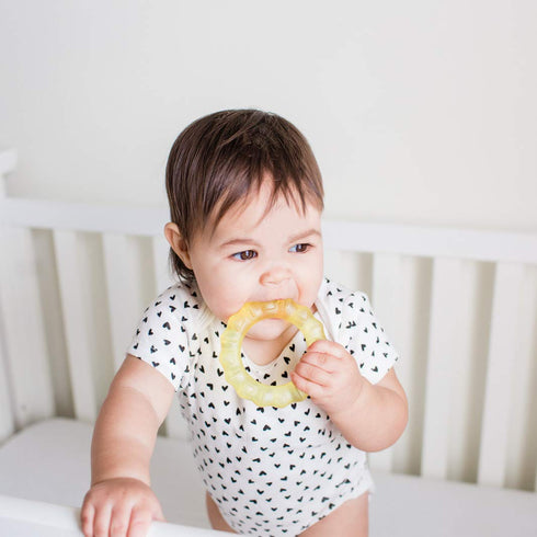 (4 Pack) green sprouts Cool Nature Teether | Soothes Gums & Promotes Healthy Oral Development | Safer Plastic Filled