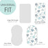 Stretchy Ultra Soft Fitted Bassinet Sheets, 2 Pack Universal Sheets for Rectangle, Oval, or Hourglass Mattresses