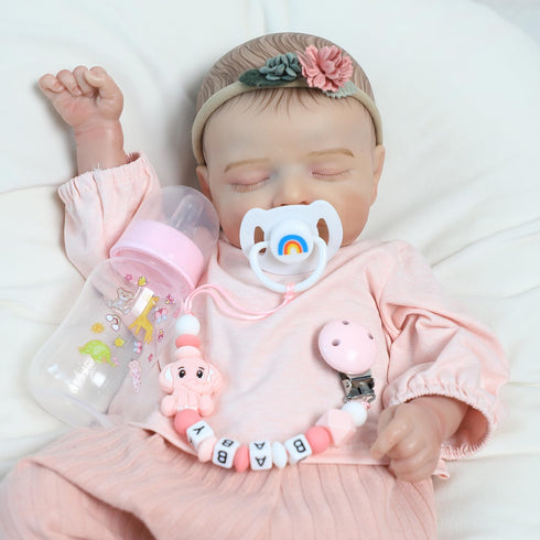 Set 3 SCOM Reborn Baby Doll Accessories - Rainbow Magnetic Pacifiers & Removable Reusable Baby Doll Bottles