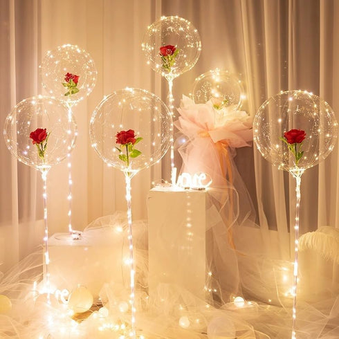 18 Packs 3 22 Inches Party Led Balloons, Light Up Balloon Battery Included Meters String Lights Inflated Size Clear