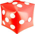 11.8" Jumbo Inflatable Dice - 2 Pack Outdoor Fun Giant Dice Set for Indoor/Outdoor Board Games, Ludo, Pool Party (Red)