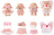 Goktvai 4 Sets 3in Angel Doll Clothes, Toy Collector Costume with Tops &