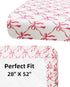 Jola's House 4 Pack Baby Girl Crib Sheets Fitted Pink Crib Sheet Portable Mattress Cover or Toddler Bed Sheets