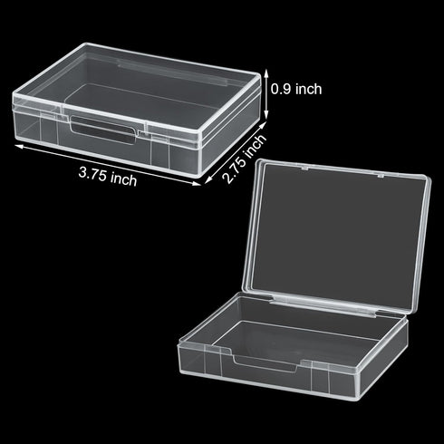 Tebery 24 Pack Blank Playing Card Case Clear Card Deck Box Snaps Closed, Empty Plastic Storage Box Card Holder Organizer for Bank Card, Business Card, Game Card, PTCG Cards