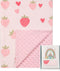 Baby Blankets for Girls with Strawberry Pink, Super Soft Plush Lightweight Nursery