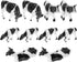 Toyvian Dairy Cow Kids Toys - 20 PCS Mini Cattle Plastic Cow Figurines, Farm Animal Collectibles