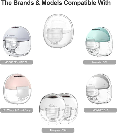 beaina MomMed S21 S18 24mm Wearable Breast Pump Parts Compatible with Wearable Breast Pump, Include Duckbill Valves