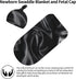 DDTKLSNV Set,Black Newborn Swaddle Blanket with Beanie Hat Silk Wrinkle Newborn Receiving Blankets Baby Swaddle Wrap