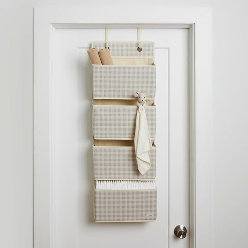 3 4 2 Sprouts Over the Door Organizer -Hanging Baby Organizers & Storage with Large Pockets & Hooks for Baby Clothes