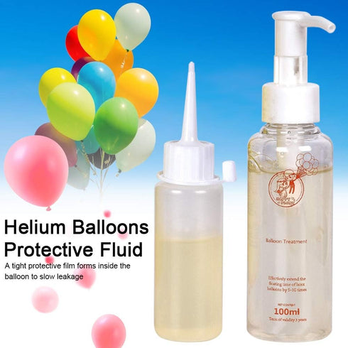 Kit(100 ml) Xiaokeis Hi-Float Balloon Care Treatment Liquid Bottle with Pump- Effective Helium Balloons Protective