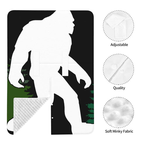 Zhbvncp Funny Bigfoot in Forest Baby Car Seat Cover & Breastfeeding Nursing Cover - Breathable Stretch Fabric Multi-Use