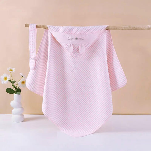 NOOVIA 0-3 35x35in, Premium Cotton Baby Hooded Towel for Toddler Girl Years, Soft Cotton Bath Towel with Hood, Large
