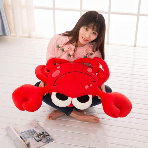 XIYUAN 24 inch Crab Plush Toy, Crab Plush Pillow, Super Soft Marine Life Plush Stuffed Animal Cushion for Boys