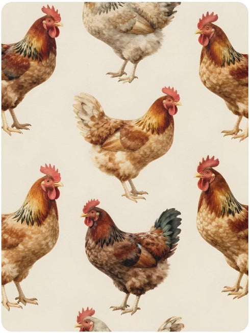 CZXW 52" 28" Farmhouse Roosters Crib Sheets Fitted x Natural Cotton Soft & Breathable for Baby Crib Mattress
