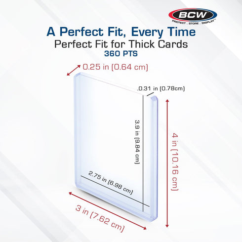 BCW Supplies 240 Pt. Thick Card Topload Holder, 10 Count Pack
