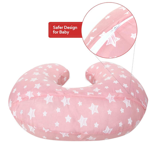 Pink Star Nursing Pillow Cover - Soft & Snug Fit for Boppy