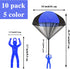 10 Pack Parachute Toy - Tangle Free Throwing Toy Parachute, Outdoor Flying Toys for Kids, Gifts (5 Colors)