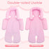 3 Infant Car Seat Insert with Shoulder & Crocth Covers, Thickened Carseat Head and Body Support for Infant, Reversible