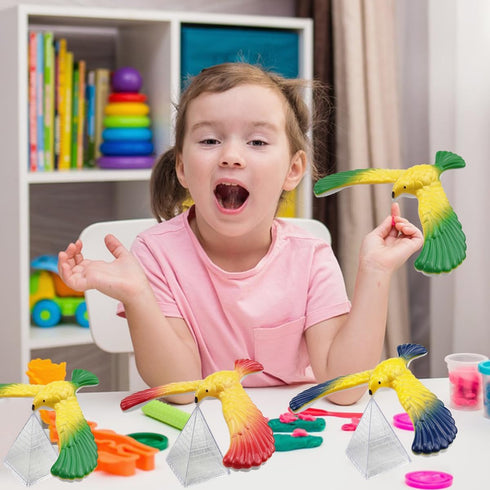 4PCS Balance Bird Gravity Toy with Pyramid Combination, Physics Toy for Science Lovers of All Ages