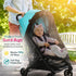 70% Swanoo Stroller Sun Shade Cover, Mosquito Net for Stroller Shade Extender with Magnetic Tabs Block of UV Rays, Bug