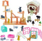 Pet Pretend Play Toys - 48Pcs Cat Figures for Kids, Realistic Cat Care Center with Accessories Toy Sets