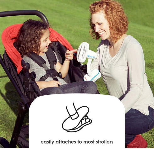 Diono Stroller Fan, Clip On Baby Safe Fan with Flexible Neck for Perfect Angle, Universal Fit