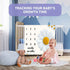 Baby Monthly Milestone Blanket, Daisy Big White Blanket for Nursery, Unisex for Newborn 1-12 Months, 47"x47"