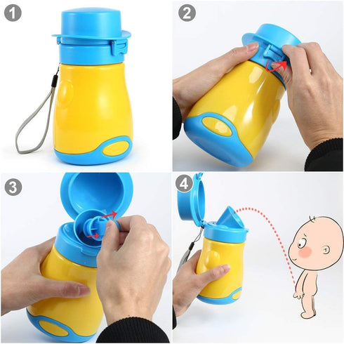 Upgrade Baby Boy Portable Potty - Emergency Urinal Toilet for Car Travel and Camping