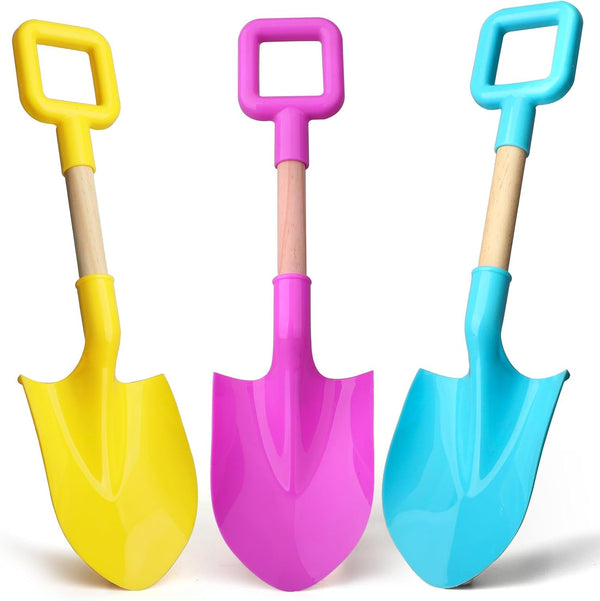 Umnodobn Beach Sand Toys 16" Shovels for Kids Adults, 16 Inch Spade Scoop